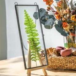 Hanging 4x9 Inches Black Long Herbarium Painted Brass Glass Frame For Pressed Flowers Dried Flowers 16 Hanging 4x9 Inches Black Long Herbarium Painted Brass Glass Frame For Pressed Flowers Dried Flowers -Ncyp Garden Store 02369