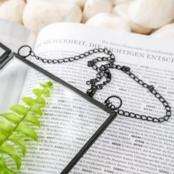 Hanging 4x9 Inches Black Long Herbarium Painted Brass Glass Frame For Pressed Flowers Dried Flowers 13 Hanging 4x9 Inches Black Long Herbarium Painted Brass Glass Frame For Pressed Flowers Dried Flowers -Ncyp Garden Store 03726