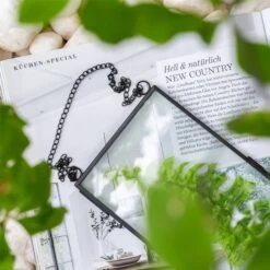 Hanging 4x9 Inches Black Long Herbarium Painted Brass Glass Frame For Pressed Flowers Dried Flowers 12 Hanging 4x9 Inches Black Long Herbarium Painted Brass Glass Frame For Pressed Flowers Dried Flowers -Ncyp Garden Store 03852