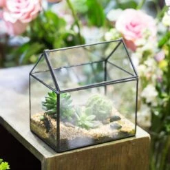 NCYP Vintage House Geometric Terrarium Tin Sealed Chest Planter Succulent Centerpiece Wedding -Ncyp Garden Store 20150620005 10