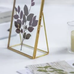 NCYP 5" X 7" Tabletop Gold Brass Rectangle Glass Artwork Photo Picture Display Frame -Ncyp Garden Store 20190315010 10