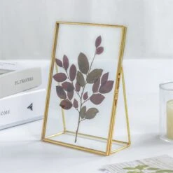 NCYP 5" X 7" Tabletop Gold Brass Rectangle Glass Artwork Photo Picture Display Frame -Ncyp Garden Store 20190315010 9