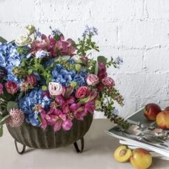 Metal Vintage Wide 3 Lengs Rustic French Urn Planter Pot For Floral Arrangement Centerpiece -Ncyp Garden Store 20190516007 8