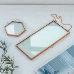 Hanging Small Pink Hexagon Herbarium Copper Glass Frame For Pressed Flowers Dried Flowers -Ncyp Garden Store 20190905011 2 e6eb002d 93fc 40b5 9321 3cf4bae1d520