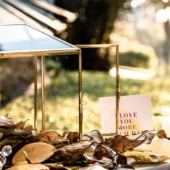 Large Geometric Glass Card Box Terrarium With Slot And Heart Lock, Foot, Gold, Handmade, Brass,for Wedding Receiption, Wishwell, Keepsake Centerpiece -Ncyp Garden Store 20200307001 4 f3bc0fbb 326b 421b 9381 6ea63f7a6f49