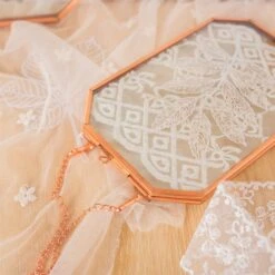 Wall Hanging Long Octagon Herbarium Copper Glass Frame For Pressed Flowers Dried Floating Frame -Ncyp Garden Store 20200409012 2