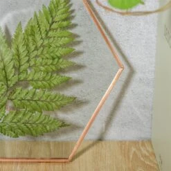 Hanging Hexagon Herbarium Copper Glass Frame For Pressed Flowers Dried Flowers Floating Frame -Ncyp Garden Store 20200409015 2