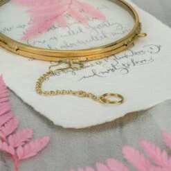 NCYP Wall Hanging Round 5" 4.3" Herbarium Brass Glass Frame For Pressed Flowers, Dried Flowers, Poster, Double Glass, Floating Frame -Ncyp Garden Store 20210522001 5