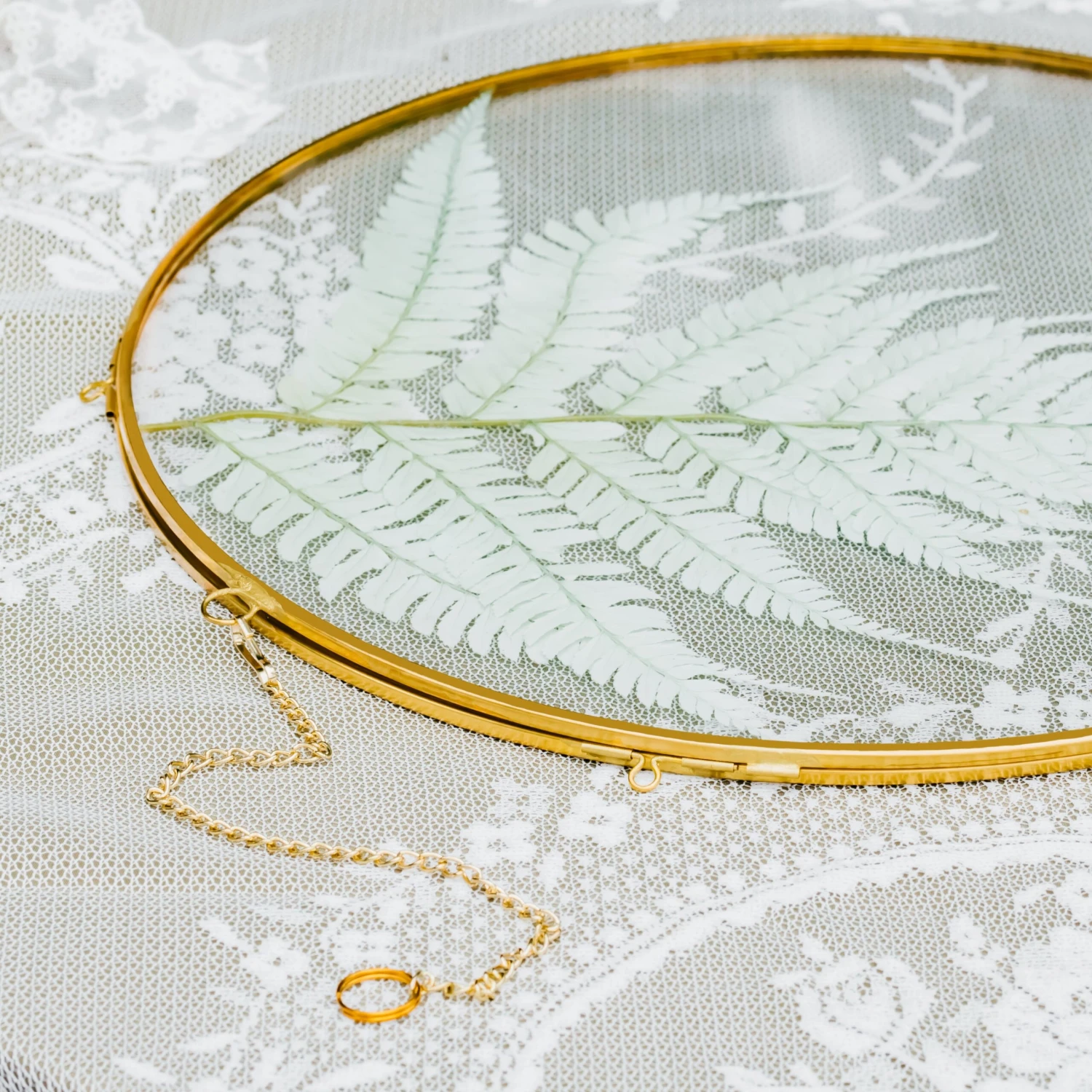 NCYP Wall Hanging Round 8" 10" 12" Herbarium Brass Glass Frame For Pressed Flowers, Poster, Double Glass, Floating Frame 21 NCYP Wall Hanging Round 8" 10" 12" Herbarium Brass Glass Frame For Pressed Flowers, Poster, Double Glass, Floating Frame - Image 19