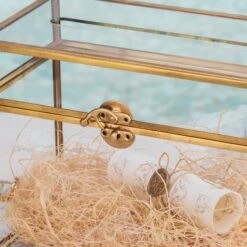 Handmade Vintage Geometric Glass Card Boxwith Slot Terrarium With Latch For Wedding Reception -Ncyp Garden Store 20210622001 6