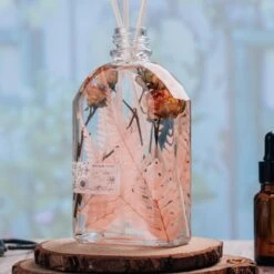 Preserved Pressed Flower Large Fern Branch Parathelypteris Glanduligera, Orange, 5 Pcs, 55cm Long, 35cm Width, DIY Material -Ncyp Garden Store 20210831007 6