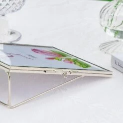 Silver Brass Tabletop Vintage Frame Geometric Ornament Plant Specimen Clip Modern Decor Card Holder 5X7" Reception 39 Silver Brass Tabletop Vintage Frame Geometric Ornament Plant Specimen Clip Modern Decor Card Holder 5X7" Reception -Ncyp Garden Store 20221229004 13