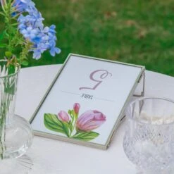 Silver Brass Tabletop Vintage Frame Geometric Ornament Plant Specimen Clip Modern Decor Card Holder 5X7" Reception 36 Silver Brass Tabletop Vintage Frame Geometric Ornament Plant Specimen Clip Modern Decor Card Holder 5X7" Reception -Ncyp Garden Store 20221229004 15