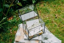 Vintage House Glass Geometric Terrarium Card Box Black -Ncyp Garden Store 20230329020 15