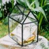 Vintage House Glass Geometric Terrarium Card Box Black 1 Vintage House Glass Geometric Terrarium Card Box Black -Ncyp Garden Store 20230329020 8