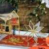 Geometric Gardenia Garden Gold Glass And Brass Wedding Table Number Holder, Pressed Flower Frame -Ncyp Garden Store 290A0185