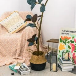 NCYP Artificial Rubber Tree, Rubber Fig, Rubber Bush 5.9FT (70.8 Inches) Tall Faux Plant For Home Office Decor, Indoor Fake Potted Ficus Elastica Tree With Plastic Pot And Rattan Woven Basket 19 NCYP Artificial Rubber Tree, Rubber Fig, Rubber Bush 5.9FT (70.8 Inches) Tall Faux Plant For Home Office Decor, Indoor Fake Potted Ficus Elastica Tree With Plastic Pot And Rattan Woven Basket -Ncyp Garden Store 290A0765