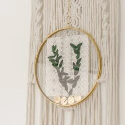 Wall Hanging Round 8" Herbarium Brass Glass Frame For Thick Pressed Flowers, Dried Flowers, Poster, Coin, Double Glass, Floating Frame 26 Wall Hanging Round 8" Herbarium Brass Glass Frame For Thick Pressed Flowers, Dried Flowers, Poster, Coin, Double Glass, Floating Frame -Ncyp Garden Store 290A2543