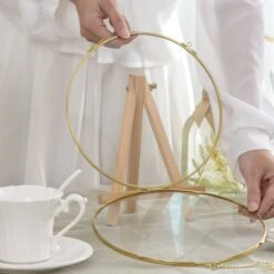 Wall Hanging Round 8" Herbarium Brass Glass Frame For Thick Pressed Flowers, Dried Flowers, Poster, Coin, Double Glass, Floating Frame 31 Wall Hanging Round 8" Herbarium Brass Glass Frame For Thick Pressed Flowers, Dried Flowers, Poster, Coin, Double Glass, Floating Frame -Ncyp Garden Store 290A2688