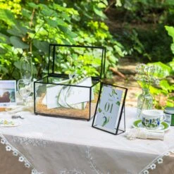 Modern Black Table Number Holder, 5X7'' Photo Picture Frame, For Outdoor Garden Wedding, Bridal Shower -Ncyp Garden Store 290A3137 f41da2b7 6d43 4d6d b748 398796fb678f
