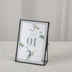 Modern Black Table Number Holder, 5X7'' Photo Picture Frame, For Outdoor Garden Wedding, Bridal Shower -Ncyp Garden Store 290A7321