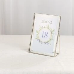 Silver Brass Tabletop Vintage Frame Geometric Ornament Plant Specimen Clip Modern Decor Card Holder 5X7" Reception 33 Silver Brass Tabletop Vintage Frame Geometric Ornament Plant Specimen Clip Modern Decor Card Holder 5X7" Reception -Ncyp Garden Store 290A7383 a3083cae cd71 4b00 b9d6 70a66ed2dd7a