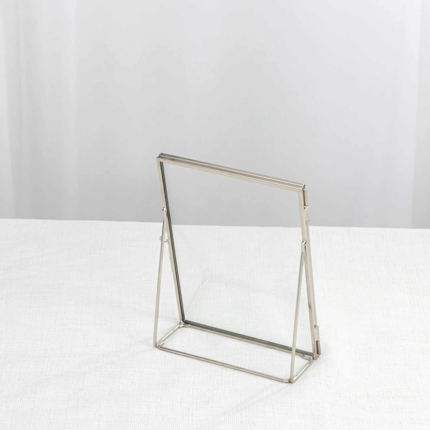 Silver Brass Tabletop Vintage Frame Geometric Ornament Plant Specimen Clip Modern Decor Card Holder 5X7" Reception 13 Silver Brass Tabletop Vintage Frame Geometric Ornament Plant Specimen Clip Modern Decor Card Holder 5X7" Reception - Image 11