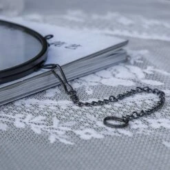 6" Black Wall Hanging RoundHerbarium Brass Glass Frame For Pressed Flowers, Poster, Double Glass, Floating Frame -Ncyp Garden Store 290A9408