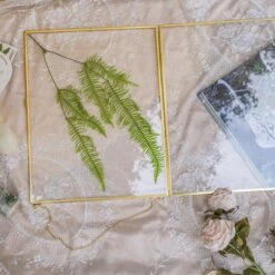 Handmade Large Wall Hanging Brass Glass Artwork Certificate Photo Picture Display Floating Frame -Ncyp Garden Store 290A9877