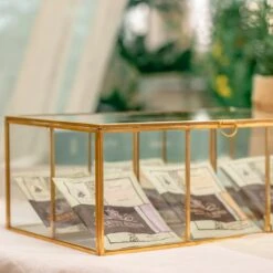 NCYP Glass Terrarium Box Tea Coffee Bag Storage Organizer Jewelry Counter 6 Grids Compartments Handcrafted Brass For Harney & Sons Tea Bag -Ncyp Garden Store 2 20201224001 7