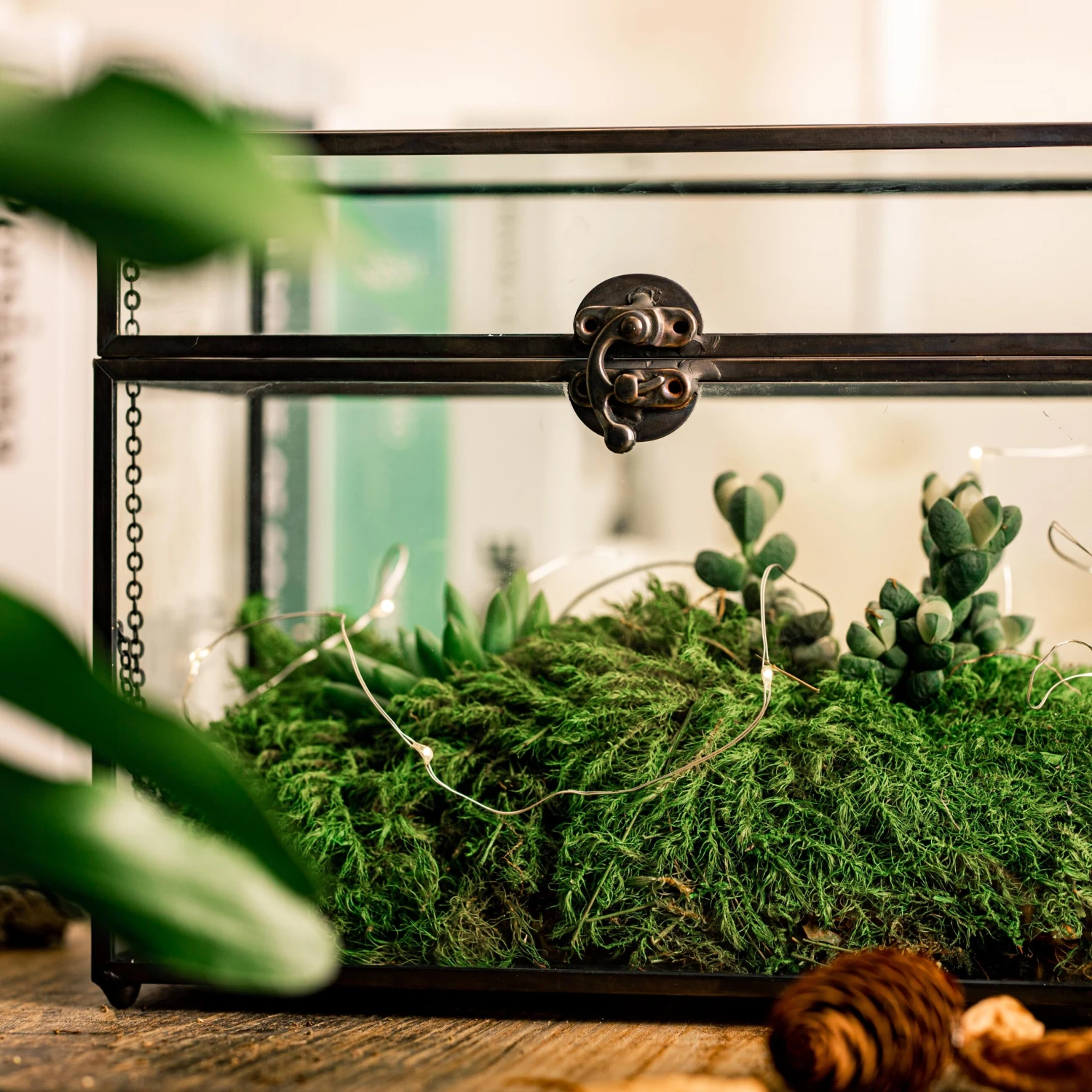 Black Geometric Glass Card Box Terrarium Foot Latch Handmade Rectangular For Wedding Receiption Wishwell Keepsake 7 Black Geometric Glass Card Box Terrarium Foot Latch Handmade Rectangular For Wedding Receiption Wishwell Keepsake - Image 5