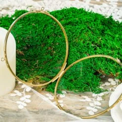 NCYP Wall Hanging Round 5" 4.3" Herbarium Brass Glass Frame For Pressed Flowers, Dried Flowers, Poster, Double Glass, Floating Frame -Ncyp Garden Store 5703