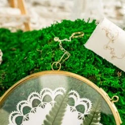 NCYP Wall Hanging Round 5" 4.3" Herbarium Brass Glass Frame For Pressed Flowers, Dried Flowers, Poster, Double Glass, Floating Frame -Ncyp Garden Store 5880