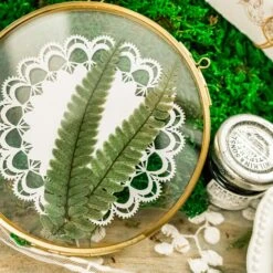 NCYP Wall Hanging Round 5" 4.3" Herbarium Brass Glass Frame For Pressed Flowers, Dried Flowers, Poster, Double Glass, Floating Frame -Ncyp Garden Store 5890