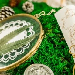 NCYP Wall Hanging Round 5" 4.3" Herbarium Brass Glass Frame For Pressed Flowers, Dried Flowers, Poster, Double Glass, Floating Frame -Ncyp Garden Store 5909