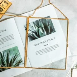 Handmade Large Wall Hanging Pure Copper Glass Artwork Certificate Photo Display Floating Frame 16 Handmade Large Wall Hanging Pure Copper Glass Artwork Certificate Photo Display Floating Frame -Ncyp Garden Store 8895