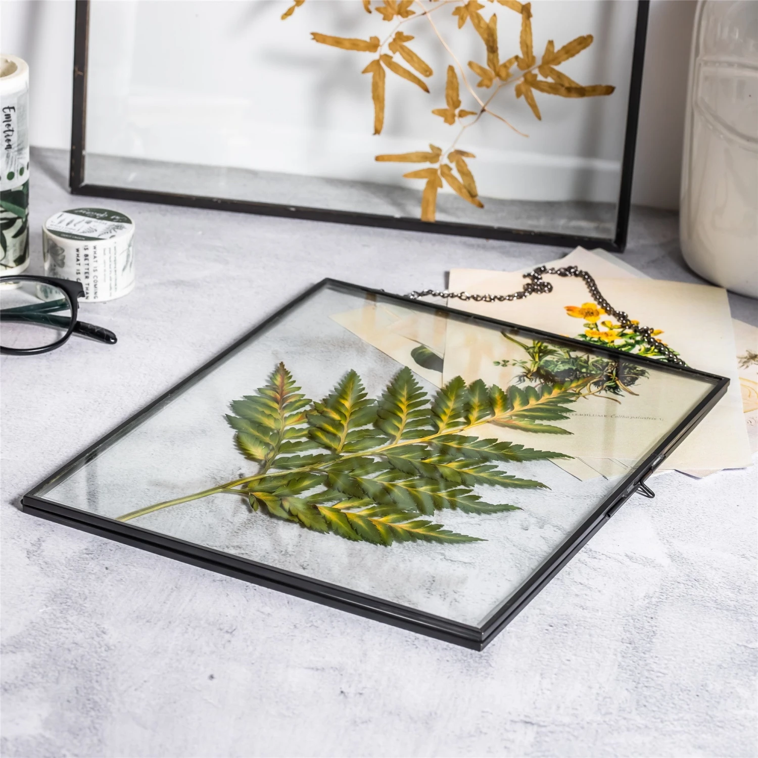 Handmade Black Large Wall Hanging Brass Glass Artwork Certificate Photo Display Floating Frame 10 Handmade Black Large Wall Hanging Brass Glass Artwork Certificate Photo Display Floating Frame - Image 8