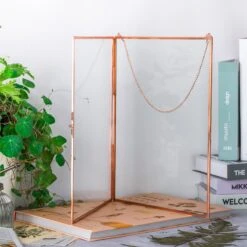 Handmade Large Wall Hanging Pure Copper Glass Artwork Certificate Photo Display Floating Frame 13 Handmade Large Wall Hanging Pure Copper Glass Artwork Certificate Photo Display Floating Frame -Ncyp Garden Store 9114