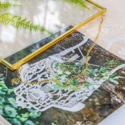 Handmade Large Wall Hanging Brass Glass Artwork Certificate Photo Picture Display Floating Frame -Ncyp Garden Store G01A0181
