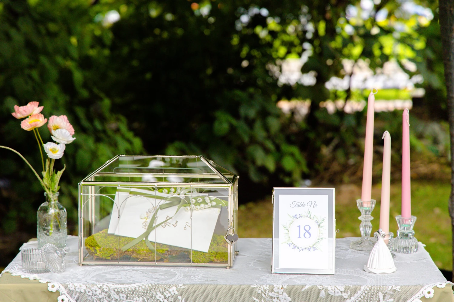 Silver Brass Tabletop Vintage Frame Geometric Ornament Plant Specimen Clip Modern Decor Card Holder 5X7" Reception 11 Silver Brass Tabletop Vintage Frame Geometric Ornament Plant Specimen Clip Modern Decor Card Holder 5X7" Reception - Image 9