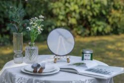 6" Black Wall Hanging RoundHerbarium Brass Glass Frame For Pressed Flowers, Poster, Double Glass, Floating Frame -Ncyp Garden Store G01A2794