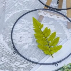 6" Black Wall Hanging RoundHerbarium Brass Glass Frame For Pressed Flowers, Poster, Double Glass, Floating Frame -Ncyp Garden Store G01A2843