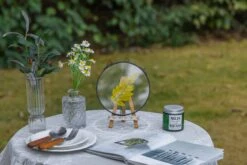 6" Black Wall Hanging RoundHerbarium Brass Glass Frame For Pressed Flowers, Poster, Double Glass, Floating Frame -Ncyp Garden Store G01A2857