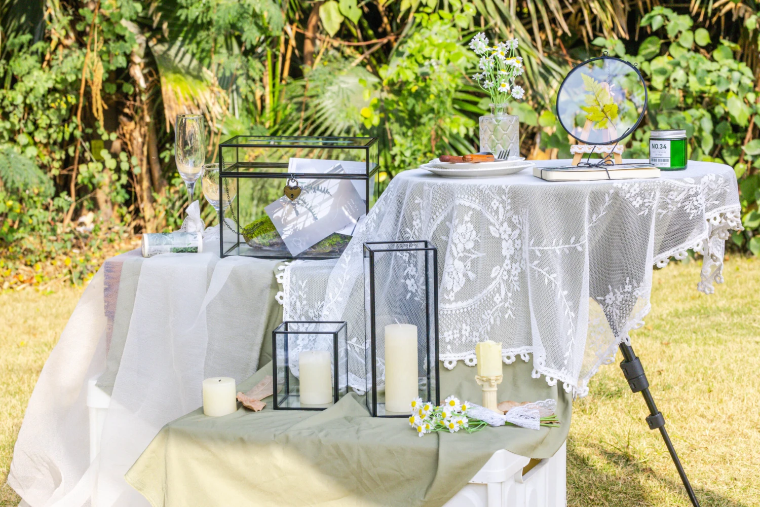 Tall Handmade Black Glass Candle Holder, Square, 9.8" Tall 17 Tall Handmade Black Glass Candle Holder, Square, 9.8" Tall - Image 16