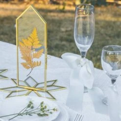 Geometric Gardenia Garden Gold Glass And Brass Wedding Table Number Holder, Pressed Flower Frame 28 Geometric Gardenia Garden Gold Glass And Brass Wedding Table Number Holder, Pressed Flower Frame -Ncyp Garden Store G01A4797
