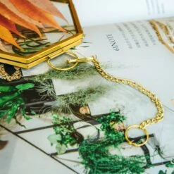 Handmade Vintage Brass Floating Hanging Glass Hexagon Picture Photo Frame Small Side Length 2" -Ncyp Garden Store G01A9976