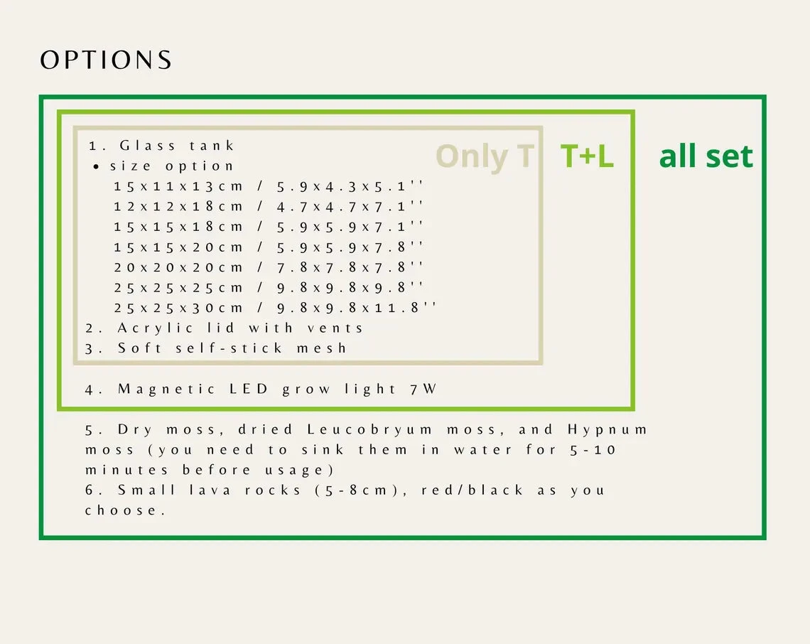 Watertight Glass Terrarium With LED Grow Light, Acrylic Lid For Carnivorous Plants-25x25x30cm / 9.8x9.8x11.8'' 20 Watertight Glass Terrarium With LED Grow Light, Acrylic Lid For Carnivorous Plants-25x25x30cm / 9.8x9.8x11.8'' - Image 18