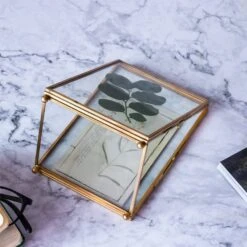 5x7" Brass Gold Tabletop Vintage Frame Geometric Ornament Plant Specimen Clip Modern Decor Card Holder 2-Folded Reception Engagement -Ncyp Garden Store il fullxfull.2266648483 fxsw