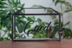 Back Standard/Large Geometric Glass Card Box Terrarium With Slot, Heart Lock, Foot, Handmade Brass For Wedding Receiption Wishwell Keepsake -Ncyp Garden Store il fullxfull.3802316191 6ahb