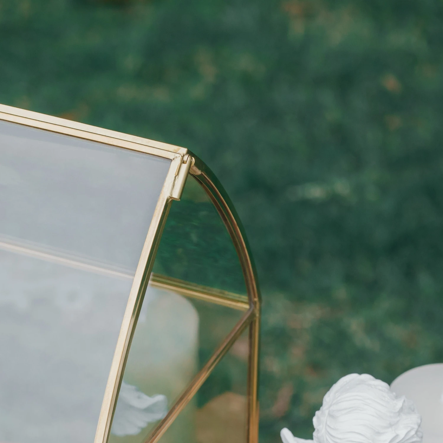 House Shape Arched Top Vintage Glass Card Box Terrarium, Handmade Brass For Wedding Receiption Wishwell Keepsake 8 House Shape Arched Top Vintage Glass Card Box Terrarium, Handmade Brass For Wedding Receiption Wishwell Keepsake - Image 6